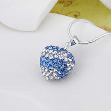 Shamballa pendant necklace blue silver love lp collares floating charms SBN 98 ELY