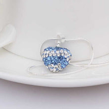 Shamballa pendant necklace blue silver love lp collares floating charms SBN 98 ELY