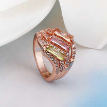 acessorios para mulher Engagement rings pink w4 anillos bear154 ELY