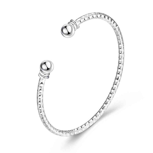 silver Opening men bracelet Hand Madeball SMTB234 ELY