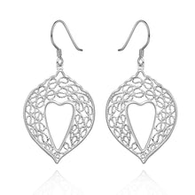 silver earings jewelry heart stud brincos de festa floating charms 227 ELY