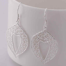 silver earings jewelry heart stud brincos de festa floating charms 227 ELY