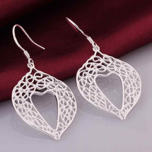 silver earings jewelry heart stud brincos de festa floating charms 227 ELY