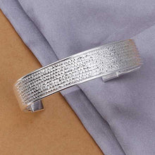 silver friendship bangle Broadside flower line women pulseras Personalized SMTB193 ELY