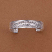 silver friendship bangle Broadside flower line women pulseras Personalized SMTB193 ELY