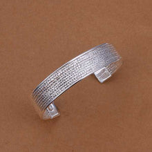 silver friendship bangle Broadside flower line women pulseras Personalized SMTB193 ELY