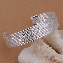 silver friendship bangle Broadside flower line women pulseras Personalized SMTB193 ELY