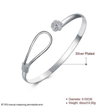 silver friendship bangle Flower singlet buckle women pulseras Personalized SMTB179 ELY