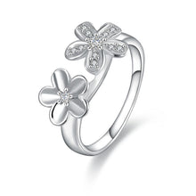 silver plated engagement ring Inlaid Stone Fireworks aneis 55 ELY