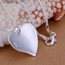silver-plated necklaces pendants Double Heart Tag maxi necklace Factory ELY