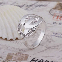 silver rings Inset G Style aliancas collier plastron femme 52 ELY