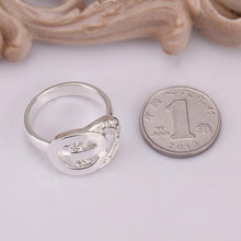 silver rings Inset G Style aliancas collier plastron femme 52 ELY