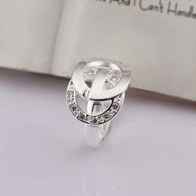 silver rings Inset G Style aliancas collier plastron femme 52 ELY