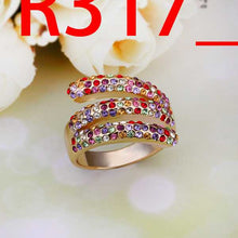 18K Gold Plating Engagement rings colorful opal men jewelry264 ELY