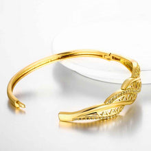 18K Gold Plating with crystal men bracelet horloge ELY