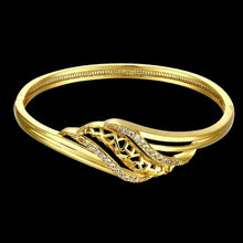 18K Gold Plating with crystal men bracelet horloge ELY
