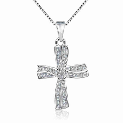 18K Gold Plating necklaces Cross collares mujer bijoux women ELY