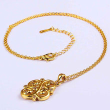 18K Gold Plated choker necklace beads in flower tattoo choker bone SKGN 49 ELY