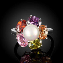 18K Gold Plated ring Colored flowers anillos fine jewelry SKGR412 ELY