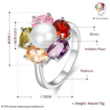 18K Gold Plated ring Colored flowers anillos fine jewelry SKGR412 ELY