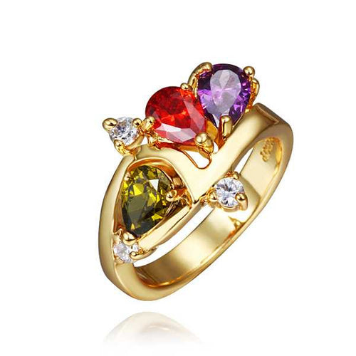 18K Gold Plated rings for men violetta red se men ring Gift for her152 ELY