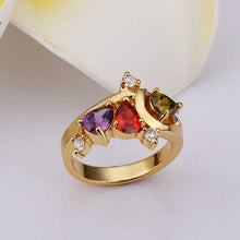 18K Gold Plated rings for men violetta red se men ring Gift for her152 ELY