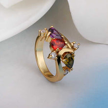 18K Gold Plated rings for men violetta red se men ring Gift for her152 ELY