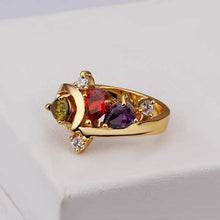 18K Gold Plated rings for men violetta red se men ring Gift for her152 ELY