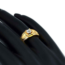 18K Gold Plated wedding ring Through stone men ring sport SKGR128 ELY