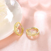 18k gold plated earring crystal pearl clip brincos de festa joias 371 ELY