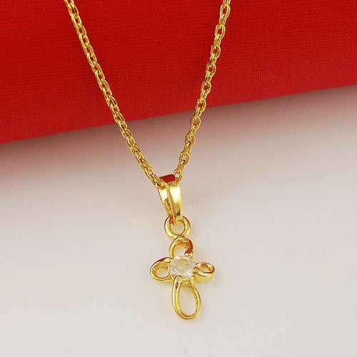 24k gold plated pendant necklace pierced petal crystal collier charm272 ELY