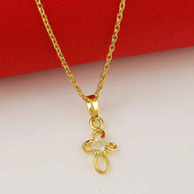 24k gold plated pendant necklace pierced petal crystal collier charm272 ELY