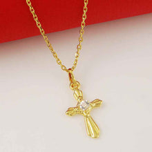 24k gold plated pendant necklace pierced petal crystal collier charm272 ELY