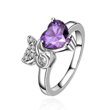 Engagement rings purple on heart stone ring men wedding 99 ELY
