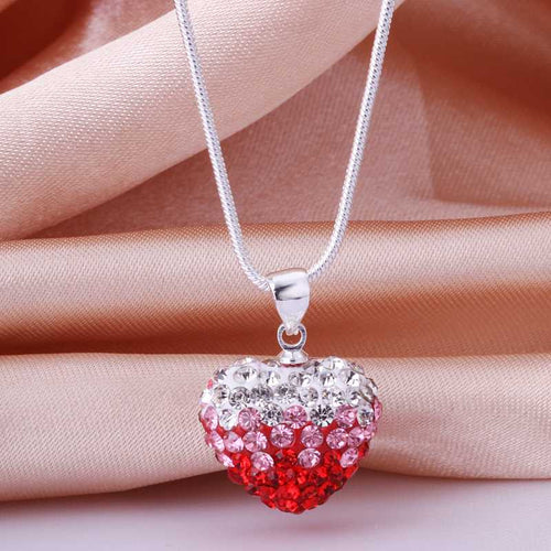 Shamballa pendant red crystal wo colares ruby jewelry ELY