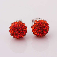 african beads earrings red round crystal stud brincos de festa joyas SBE1 2 ELY