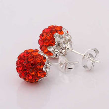 african beads earrings red round crystal stud brincos de festa joyas SBE1 2 ELY