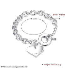 silver bracelet men Heart Tag TO pulseira wedding jewelry285 ELY