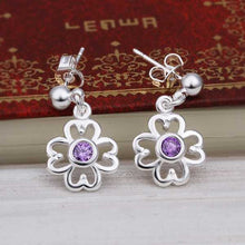 silver earing Flower drop oorbellen prices in euros 395 ELY