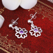silver earing Flower drop oorbellen prices in euros 395 ELY