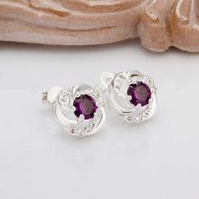silver earring Purple Stone stud cufflinks prices in euros 3 ELY