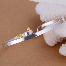 silver friendship bangle Separations simple Women Wedding Bracelet Personalized SMTB 73 ELY