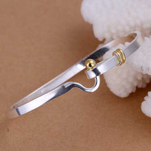 silver friendship bangle Separations simple Women Wedding Bracelet Personalized SMTB 73 ELY