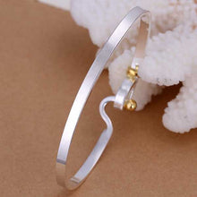 silver friendship bangle Separations simple Women Wedding Bracelet Personalized SMTB 73 ELY