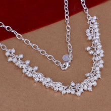 silver plated necklaces & pendants Sand Light Grape colar jewelry121 ELY