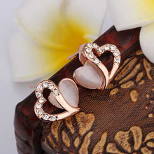 18K Gold Plating earing Double core stud ear cuff bijoux women 44 ELY