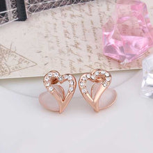 18K Gold Plating earing Double core stud ear cuff bijoux women 44 ELY