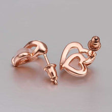 18K Gold Plating earing Double core stud ear cuff bijoux women 44 ELY