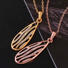 18K Gold Plating necklaces drop water rose golden colar charms ELY
