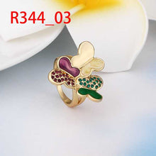 18K Gold Plating wedding ring Three Butterfly ring men Costume Jewellery217 ELY